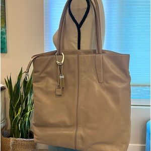 Tumi Luxury Collection Leather Taupe Tote Bag Purse Shopper Laptop 73340CL